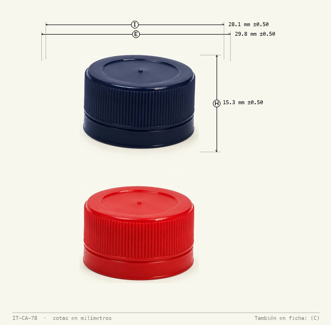Dimensioned drawing of Cylinder Round Cap R-28