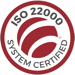 Food safety system certified to ISO 22000